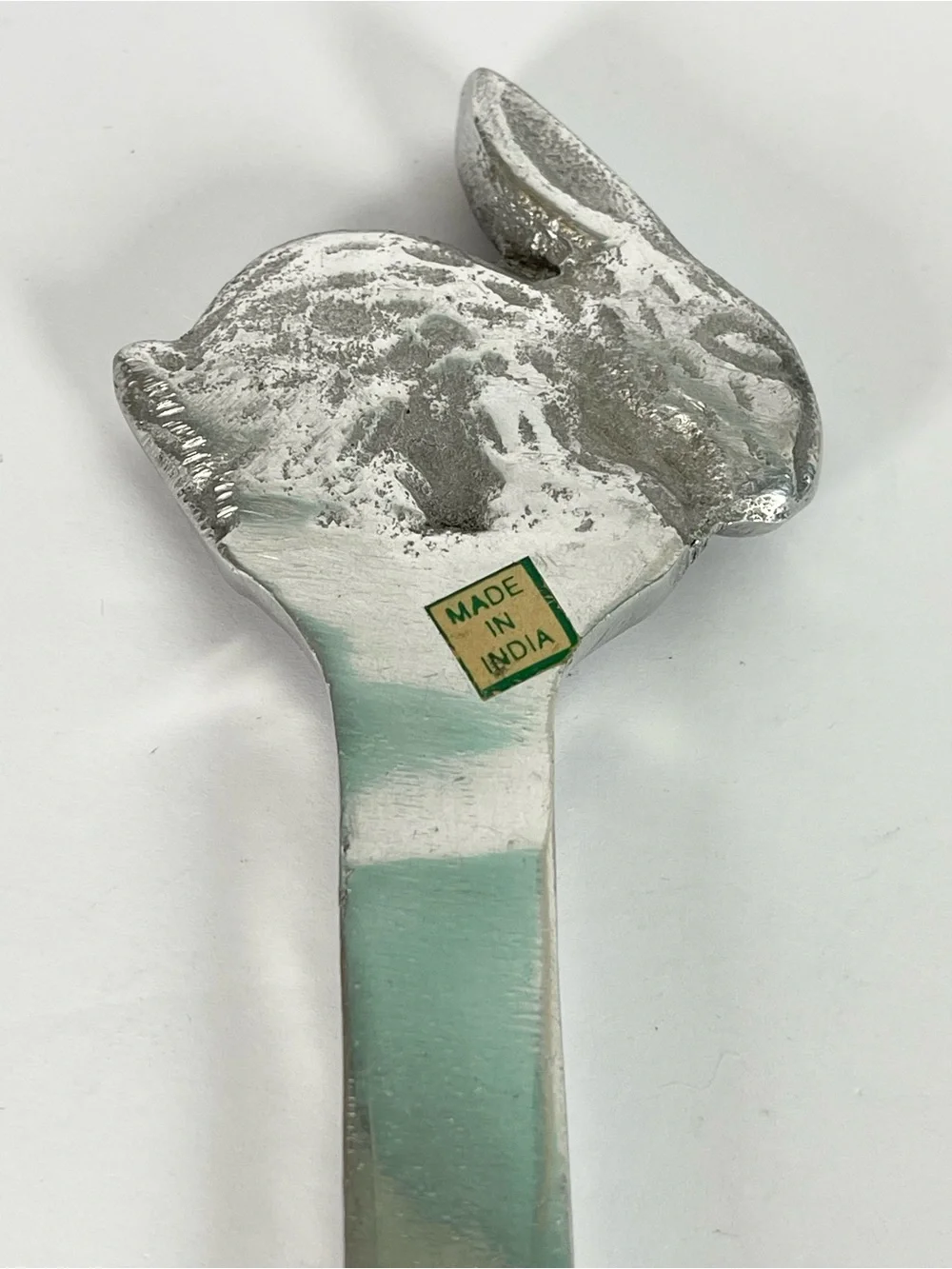Vintage Bunny Rabbit Handled Aluminum Serving Spoon Ladle Easter Cottagecore 14”